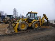 JCB 4 CX auf einer Baustelle in Berg, Lux. am 30.11.2014