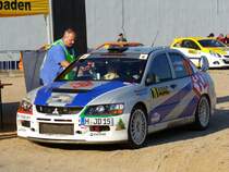 Mitsubishi Lancer Evo IX im Servicepark der Deutschland-Rallye am 20.08.2011