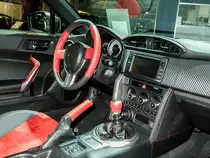 Interieur des Toyota GT-86. Sitzprobe auf dem Auto Zürich 2014.
