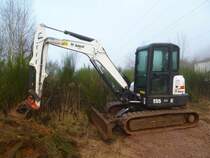 Bobcat E 55 wurde bei letzten Arbeiten an der Umgehung von Merzig-Besseringen eingesetzt (15.12.2013)