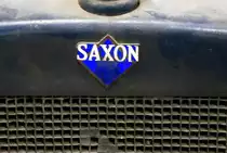 Saxon Motor Car Company, K�hleremblem an einem Oldtimer-PKW von 1915, die US-amerikanische Firma bestand von 1913-23, Dez.2014