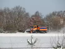 MAN TGS Schneepflug des Bundeslandes Hessen am 28.12.14 bei Rodgau Ober-Roden