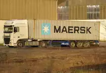 Wochenendruhe im Bereich des Bahnhof Arnsberg am 28.12.2014 für diesen Containertransport