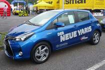 Ein Toyota Yaris Hybrid auf der Automesse MG, 7.9.14