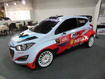 Hyundai i20 WRC auf der International Motor Show in Luxembourg am 12.12.2014