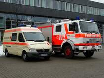 Ein altes Löschfahrzeug der Feuerwehr Frankfurt am Main am 02.01.15. Durch einen netten Feuerwehrmann durfte ich auch im Innenhof der Wache 1 Fotos machen.