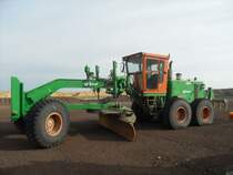 Caterpillar 14G auf einer Baustelle in der Nähe des Flughafens von Lüttich am 14.06.2009