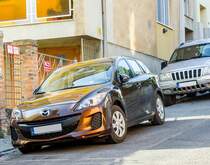 Mazda 3 (zweite Generation 2008-2013). Aufnahmedatum: 10.08.2014.