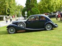 Bugatti Typ 57 Airflow Coupé bei den Luxembourg Classic Days in Mondorf am 01.09.2013