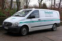 MB Vito der Firma  Steinebach , abgestellt an einer Tankstelle in 36088 Hünfeld, Dezember 2014