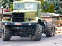 Kraz 255B am 09.01.2015 in Nordhausen (Aufnahme entstand durch einen Grundstückszaun)