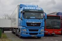 Am 10.01.2015 steht 61K 12202 aus der Türkei (MAN) auf dem Rastplatz an der Avus (A115).