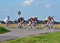 Eine  Horde  Seniorenradfahrer auf ihren Drahteseln bei Euskirchen - 27.09.2014