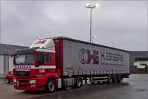 . MAN Sattelzug aufgenommen auf einem Parkplatz im Norden Luxemburgs. 12.01.2015