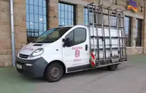 Opel Movano von Glasbau Dehler steht in Fulda, Januar 2015