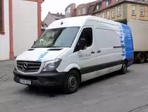 MB Sprinter von  INITIAL  steht in Fulda zur Entladung, Januar 2015