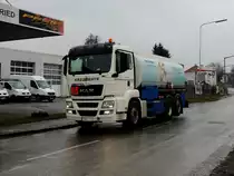 MAN TGS26.400 von Kreuzmayr auf Zustelltour in Ried; 140305