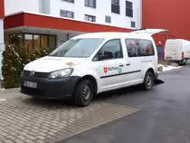 VW Caddy der Malteser unterwegs in 36088 Hünfeld, Januar 2015