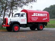 Saurer 2 DM macht Werbung in der Nähe von Wittlich (05.11.2006)