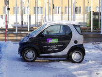 Schwarz / Grauer Werbesmart in La Chaux de Fonds am 18.01.2015