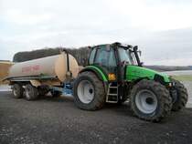 Deutz-Fahr Agrotron 150 MK 3 am 02.01.2010 auf einer Baustelle bei Irrel