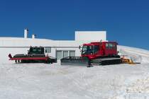 Pistenbullys von Leitner und Käsbohrer im Skigebiet von Arabba 19.3.14
