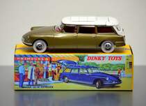 Nostalgie: seit einiger Zeit gibt es in Frankreich Modelle der Firma ATLAS, die aus alten Formen von DINKY/MECCANO hergestellt werden - in China. Sehr schön, mit originalgetreuen Schachteln, aber häufig auch sehr teuer. Hier ein Citroen ID 19 Break. Fotografiert im Februar 2015.  