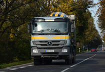 MB Actros Betonmischer bei Derkum - 27.10.2014