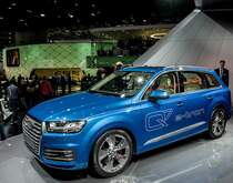 Der neue Audi Q7 2015, gesehen auf dem Autosalon Genf.