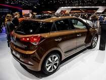 Hyundai i20 (Modelljahr 2015) Rückansicht. Foto: Autosalon Genf, März 2015