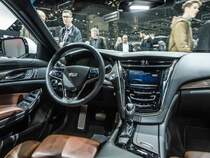 Cadillac STS Interieur. Foto: Autosalon Genf 2015