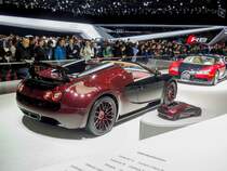 Bugatti Veyron, der letzte (450/450). Das Auto wurde auf dem Autosalon Genf (März 2015) ausgestellt.