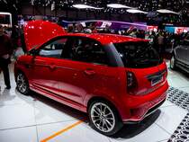 Tata Bolt Sport (Rückansicht) mit einem 1.2 120Ps Turbomotor. Autosalon Genf, März 2015