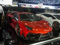 Lamborghini Aventador LP-988 (DMC E-GT), fotografiert auf dem 2015-er Autosalon Genf.