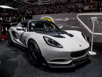 Lotus Elise 220, gesehen auf dem genfer Autosalon, März 2015