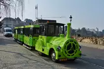 . Stra�eneisenbahn steht in der Altstadt von Luxemburg und wartet auf den n�chsten Einsatz. 23.03.2015