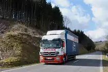 . Mercedes Benz Actros aufgenommen am 27.03.2015.