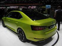 Skoda Superb 2015, gesehem auf dem Autosalon Genf am 07.03.2015
