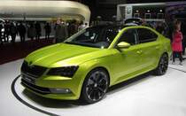 Skoda Superb 2015, gesehem auf dem Autosalon Genf am 07.03.2015