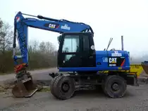 Caterpillar M 316D eingesetzt beim Bau der Ortsumgehung Konz-Könen (01.12.2013)