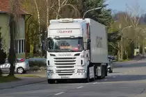 . Scania R 500 Sattelzug fuhr mir am 02.04.2015 vor die Linse.