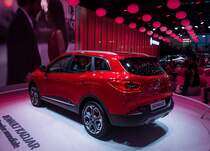 Renault Kadjar, Rückansicht. Weltpremieren auf dem genfer Autosalon 2015.