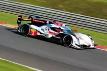 MItzieher des Hybrid-Sportwagen Audi R18 e-tron quattro mit der Startnummer 2, am 3.5.2014 in Spa Francorchamps beim WEC Langstreckenrennen.