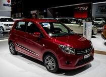 Suzuki Celerio, der neue Kleinwagen wurde auf dem genfer Autosalon 2015 ausgestellt.
