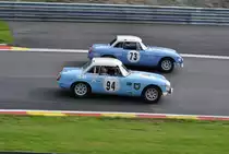 MG B Roadster Zweikampf gesehen beim 6h Spa Classic 21.09.2013