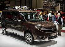 Fiat Dobló, facelift ab 2015. Foto: Autosalon Genf, März 2015.