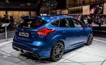 2015-er Ford Focus RS mit Allradantrieb, gesehen auf dem Autosalon Genf 2015.