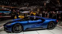 2015-er Ford GT, ausgestellt auf dem Autosalon Genf 2015.