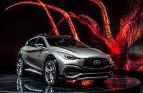 Infiniti QX30 Concept, gesehen auf dem Autosalon Genf 2015.
