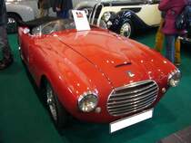 Siata Super Testa 500 Sport Spider. Der Sport Spider basiert auf dem Fiat 500  Topolino  und stammt aus dem Jahr 1940. Der aufgebohrte 4-Zylinderreihenmotor aus dem Topolino leistet  aus 569 cm³ Hubraum ca. 25 PS. Techno Classica am 18.04.2015.